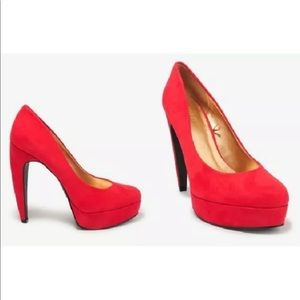 EUC Vintage Retro Red Curve Platform PumpHeel sz 8